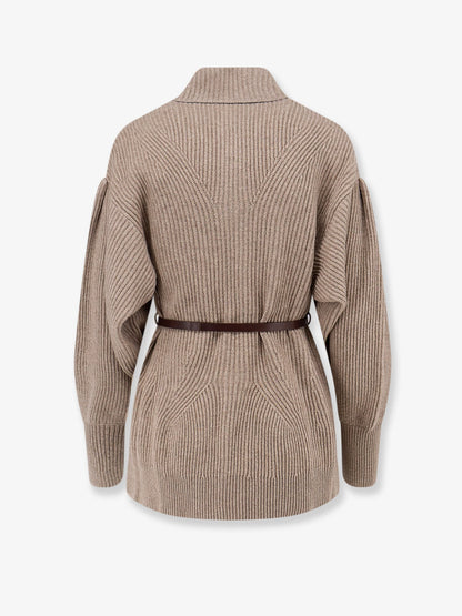 Brunello Cucinelli Wool, cashmere, and silk blend cardigan - Brown