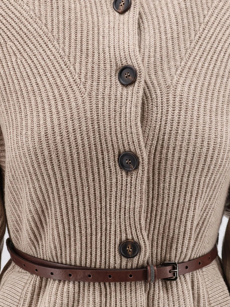 BRUNELLO CUCINELLI - Wool, cashmere, and silk blend cardigan