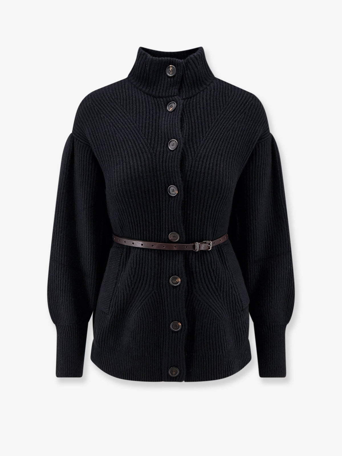 Brunello Cucinelli Wool, cashmere and silk blend cardigan - Nero
