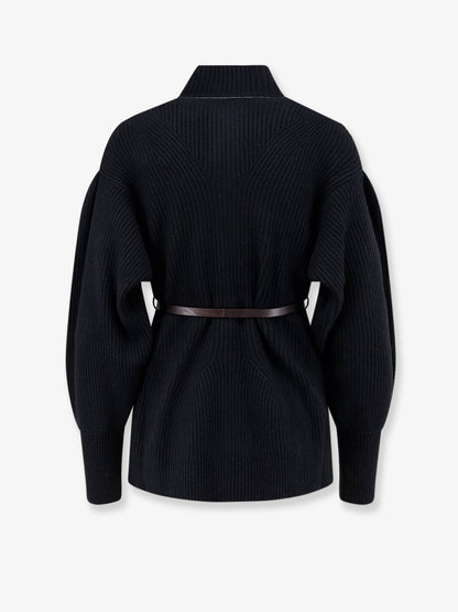 Brunello Cucinelli Wool, cashmere and silk blend cardigan - Nero