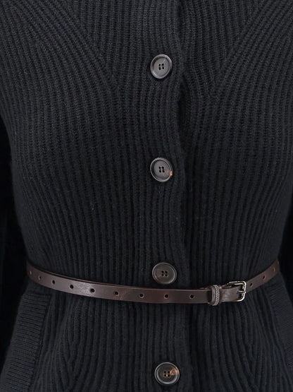 BRUNELLO CUCINELLI - Wool, cashmere, and silk blend cardigan