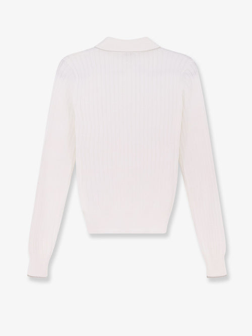 Brunello Cucinelli Cotton polo shirt with embroidered logo on the front - Platino