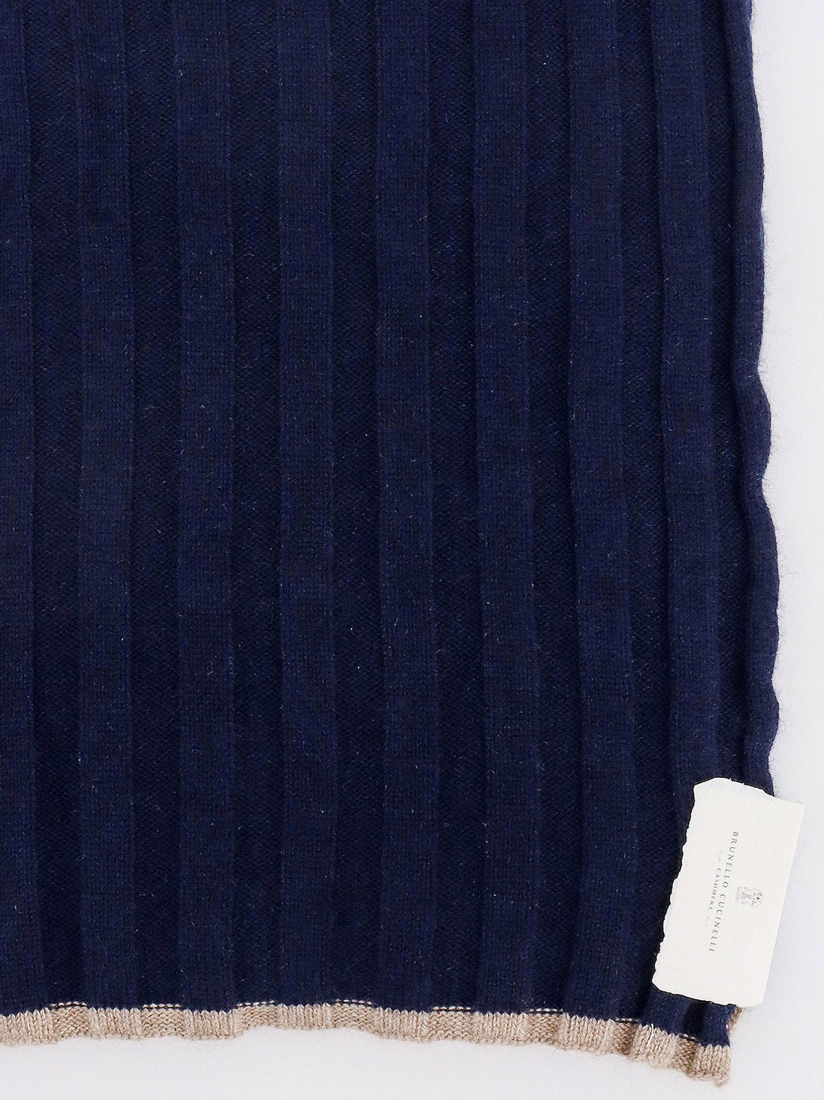 Brunello Cucinelli Cashmere scarf - Navycamel