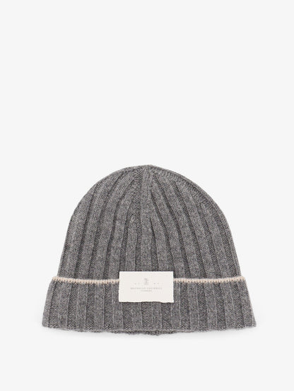 Brunello Cucinelli Cashmere Beanie - Grigioscurosabbia