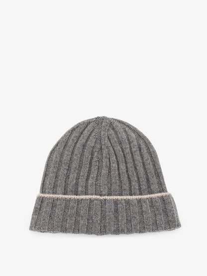 Brunello Cucinelli Cashmere Beanie - Grigioscurosabbia