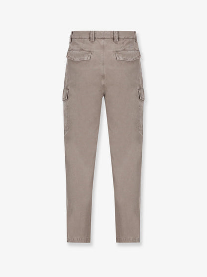 Brunello Cucinelli Dyed cotton trousers - Granito