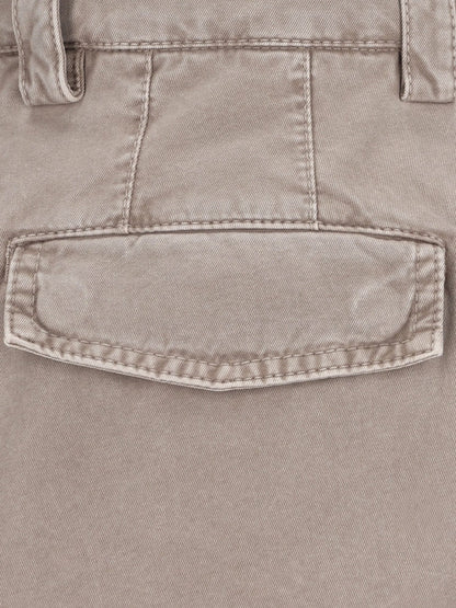 Brunello Cucinelli Dyed cotton trousers - Granito