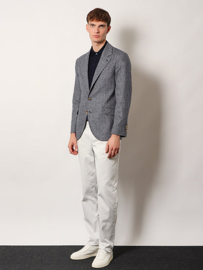 Brunello Cucinelli Cashmere and cotton polo shirt - Navygrigioscuro