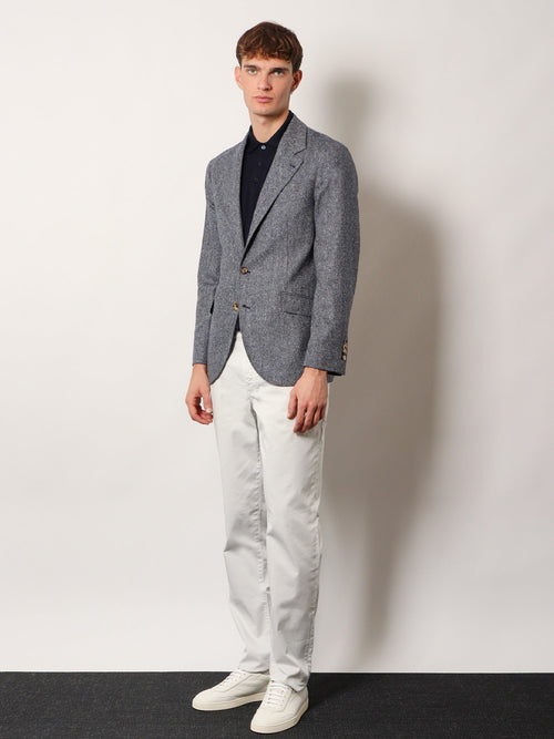 Brunello Cucinelli Cashmere and cotton polo shirt - Navygrigioscuro