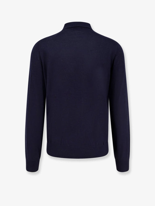 Brunello Cucinelli Cashmere and cotton polo shirt - Navygrigioscuro