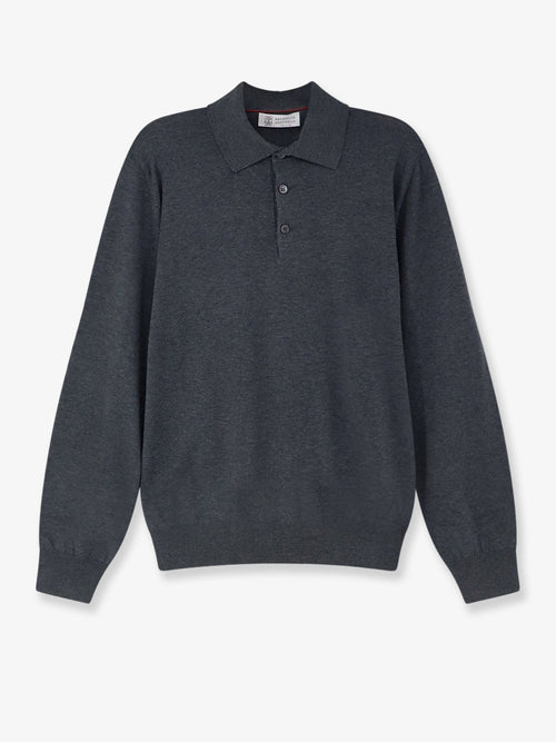 Brunello Cucinelli Cotton polo shirt - Piombo