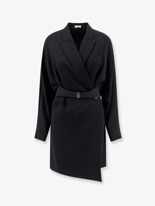 Brunello Cucinelli Chemisier Dress With Tuxedo Style Band