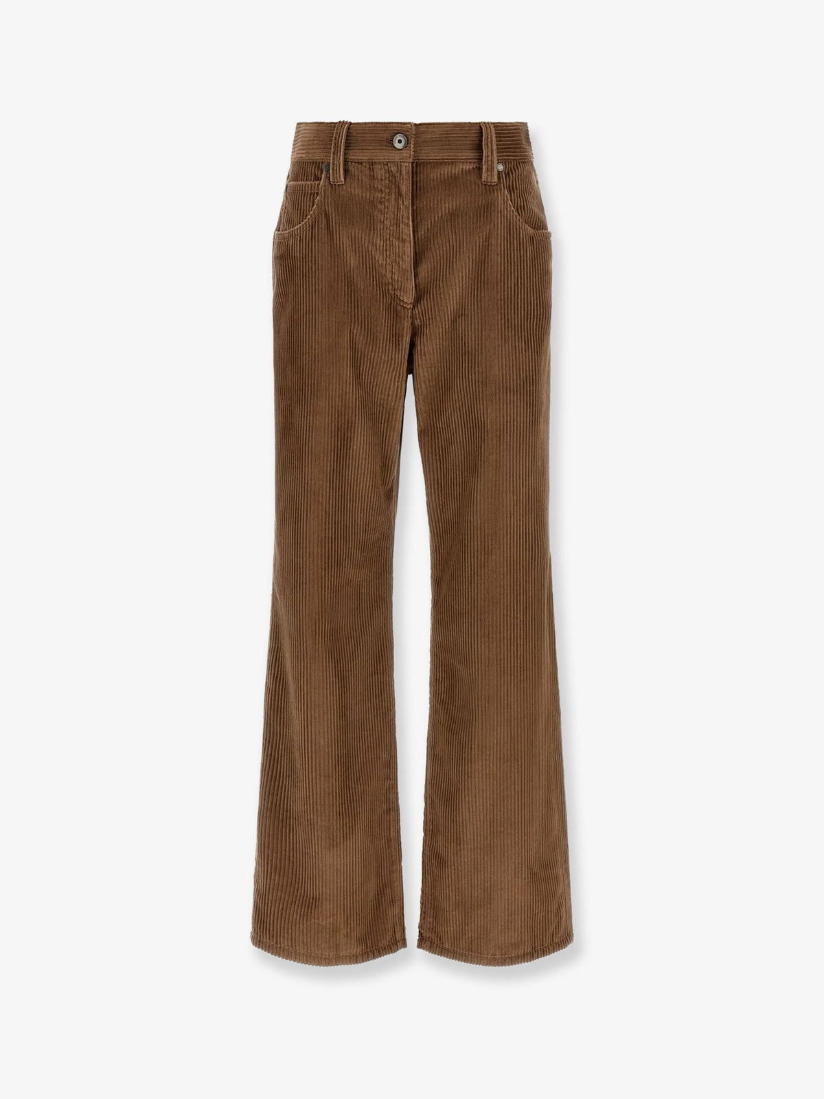 Brunello Cucinelli Corduroy trousers with Monili detail - Dattero