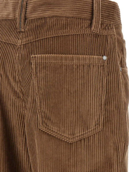 Brunello Cucinelli Corduroy trousers with Monili detail - Dattero