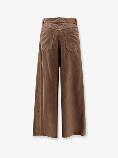Brunello Cucinelli Maxi corduroy trousers - Chocolate