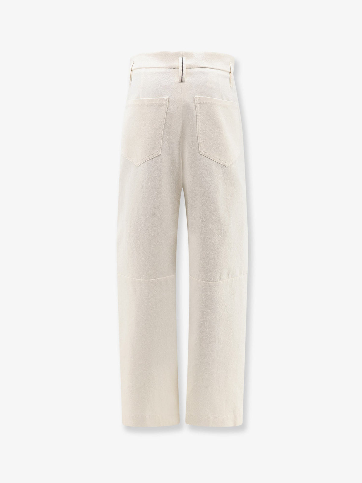 Brunello Cucinelli Baggy Wrinkled wool and cotton trousers - Panama