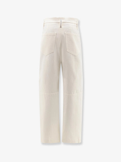 BRUNELLO CUCINELLI - Baggy Wrinkled wool and cotton trousers