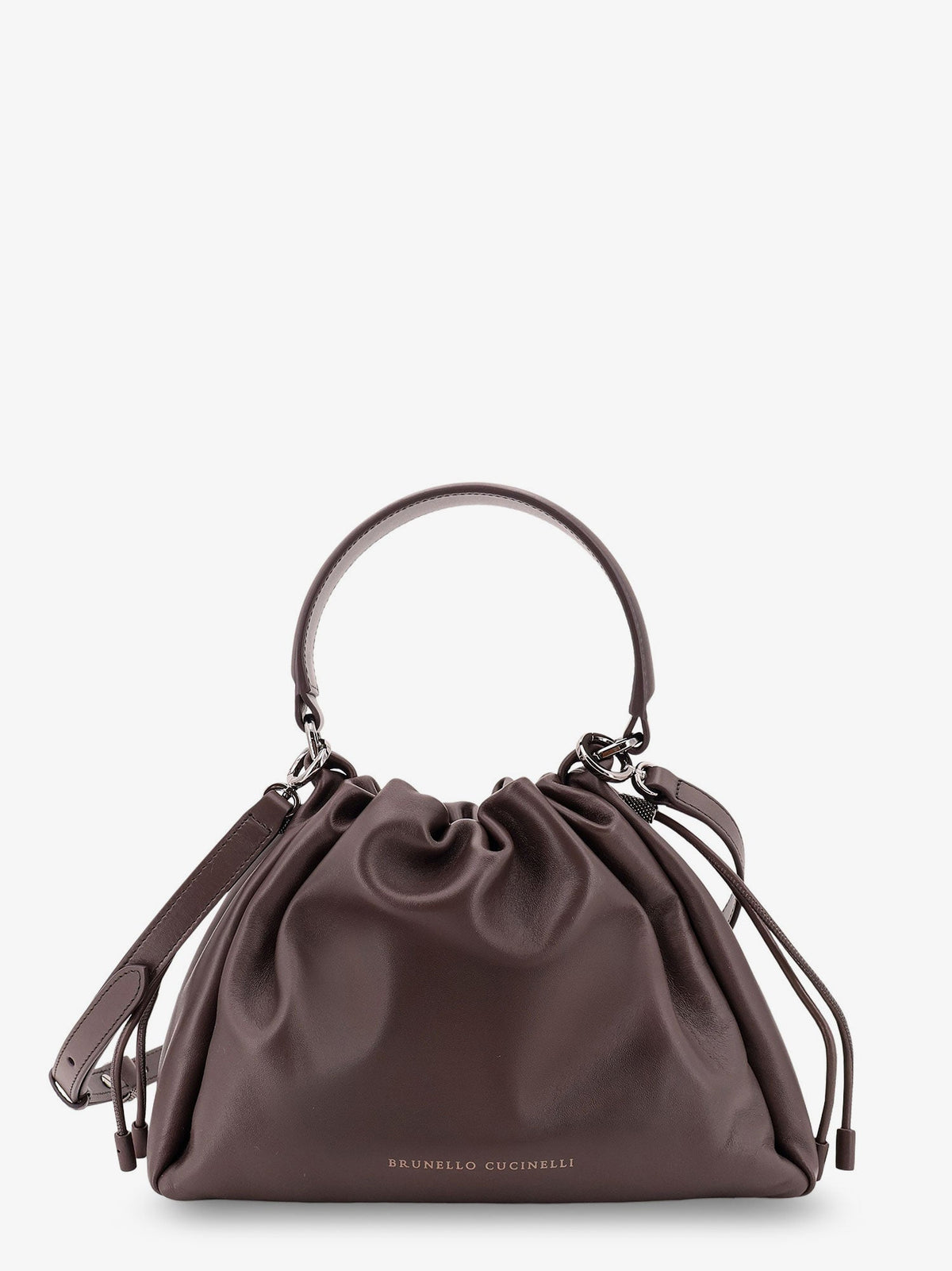 Brunello Cucinelli Leather handbag with Monile detail - Testamoro