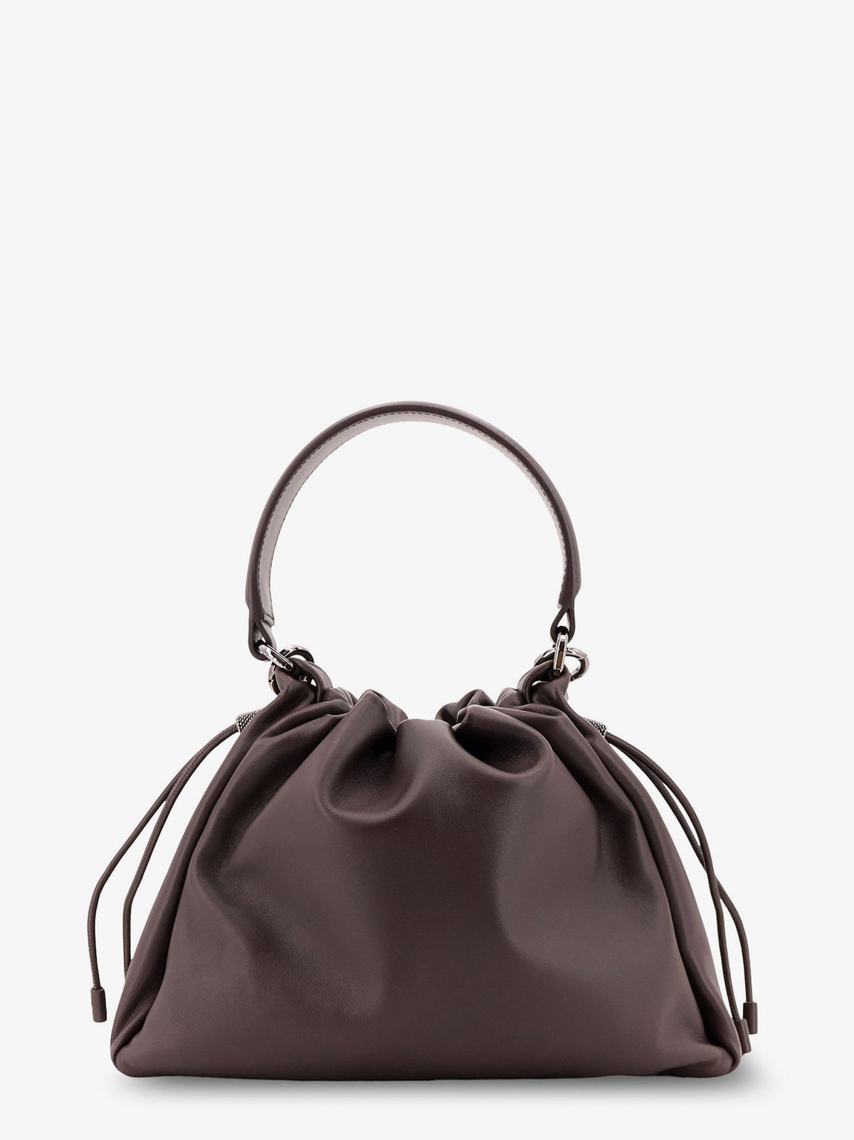 Brunello Cucinelli Leather handbag with Monile detail - Testamoro