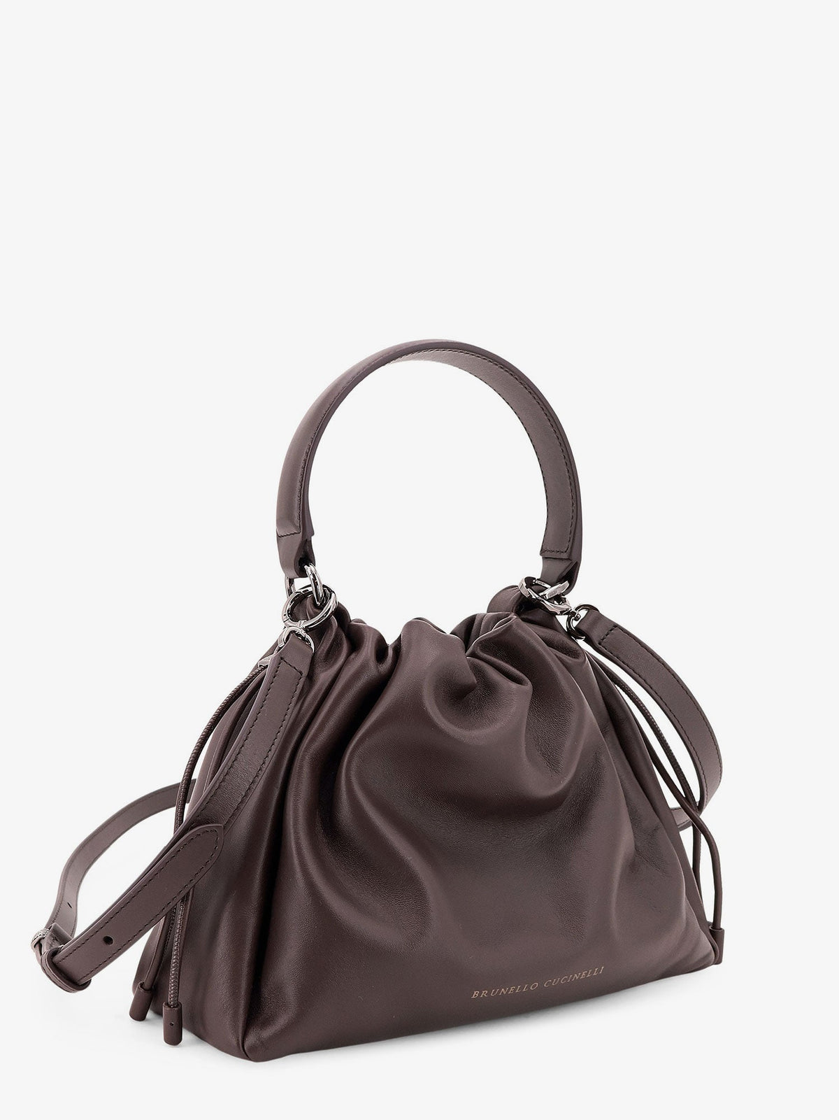 Brunello Cucinelli Leather handbag with Monile detail - Testamoro