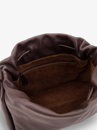 Brunello Cucinelli Leather handbag with Monile detail - Testamoro