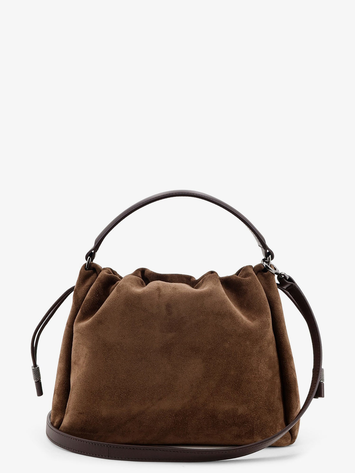 Brunello Cucinelli Bucket Mellow Suede Handbag - Caramel