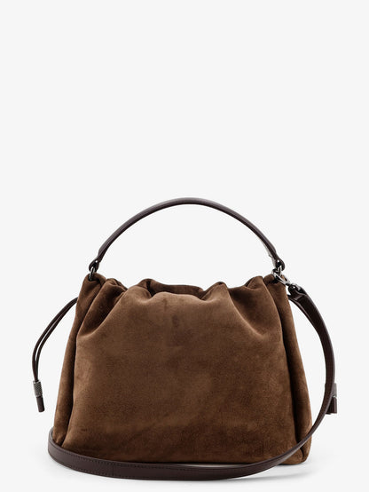 Brunello Cucinelli Bucket Mellow Suede Handbag - Caramel