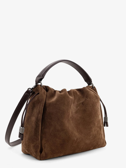 BRUNELLO CUCINELLI - Bucket Mellow Suede Handbag