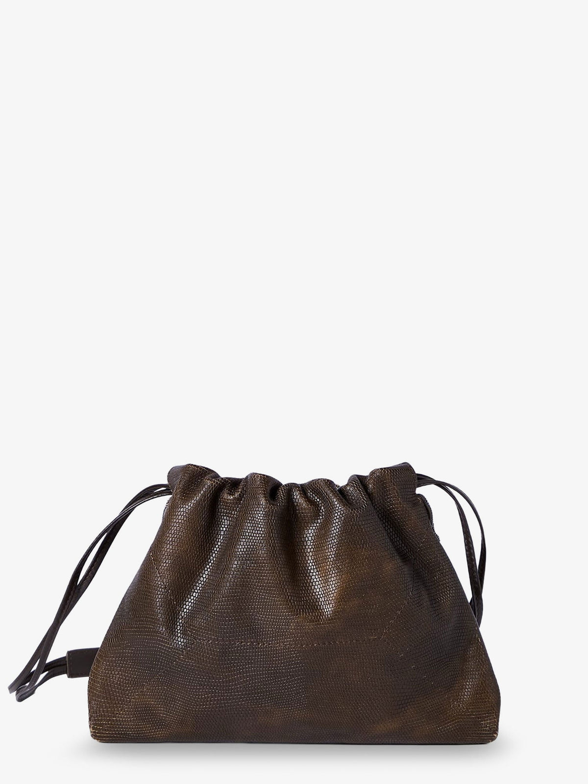 Brunello Cucinelli Reptile print leather crossbody bag - Testamoro