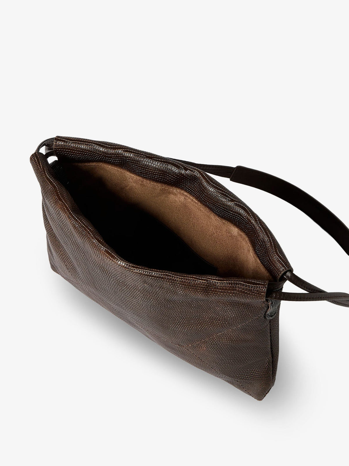 Brunello Cucinelli Reptile print leather crossbody bag - Testamoro