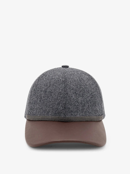 BRUNELLO CUCINELLI - Wool hat with Monili detail