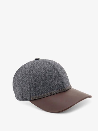 BRUNELLO CUCINELLI - Wool hat with Monili detail