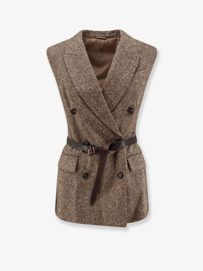 BRUNELLO CUCINELLI - Virgin wool blend vest