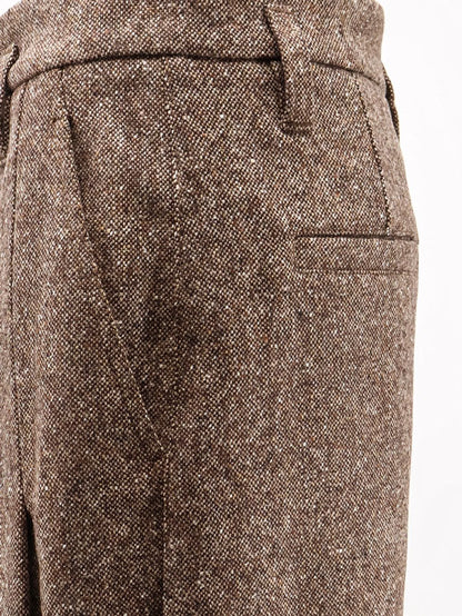 BRUNELLO CUCINELLI - Mélange wool blend trousers