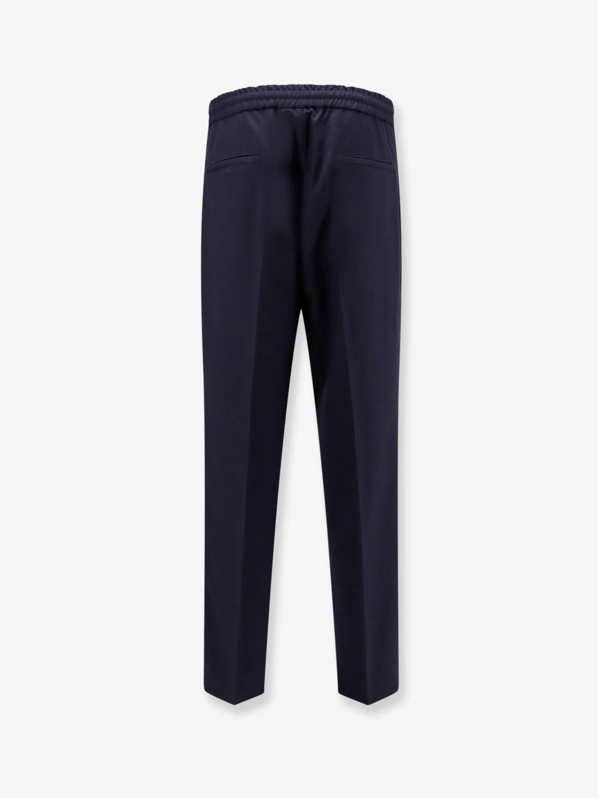 BRUNELLO CUCINELLI - Virgin wool trousers with adjustable drawstring