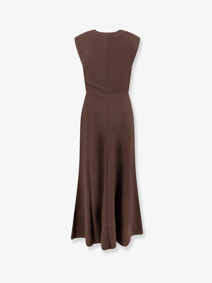 BRUNELLO CUCINELLI - Flared Twill Fluid virgin wool dress