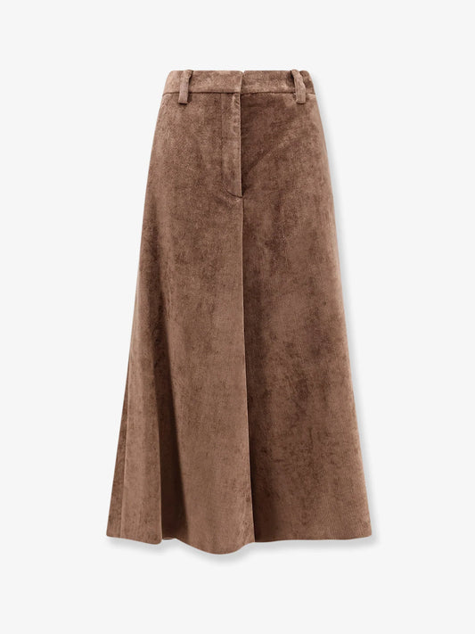 Brunello Cucinelli Velvet Skirt With Monili Detail