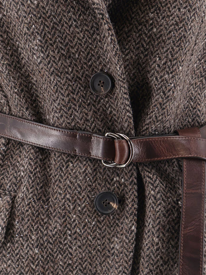 BRUNELLO CUCINELLI - Sleeveless blazer with belt