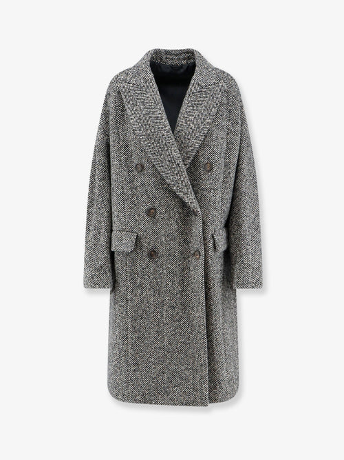 Brunello Cucinelli Virgin wool and alpaca overcoat - Panama Black