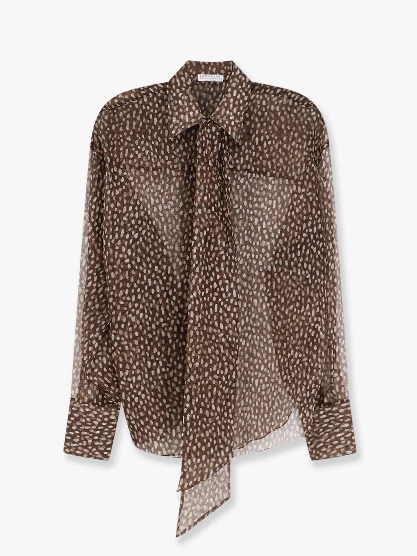 BRUNELLO CUCINELLI - Sheer silk shirt