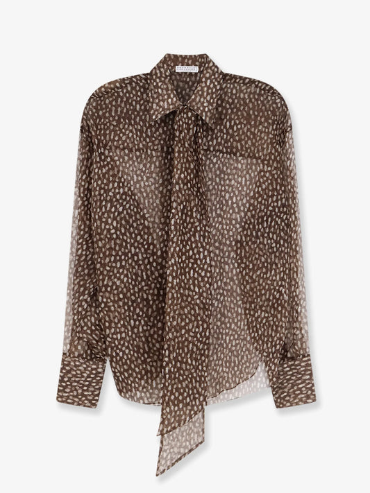 Brunello Cucinelli Sheer Silk Shirt