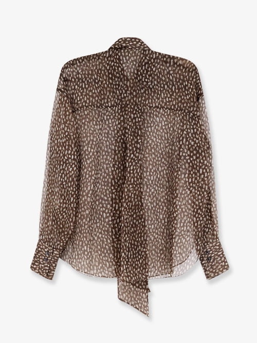 Brunello Cucinelli Sheer silk shirt - Chocolate