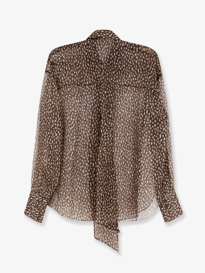 BRUNELLO CUCINELLI - Sheer silk shirt