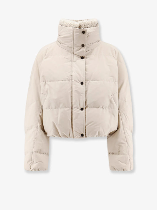 Brunello Cucinelli Down Jacket With Shearling Collar