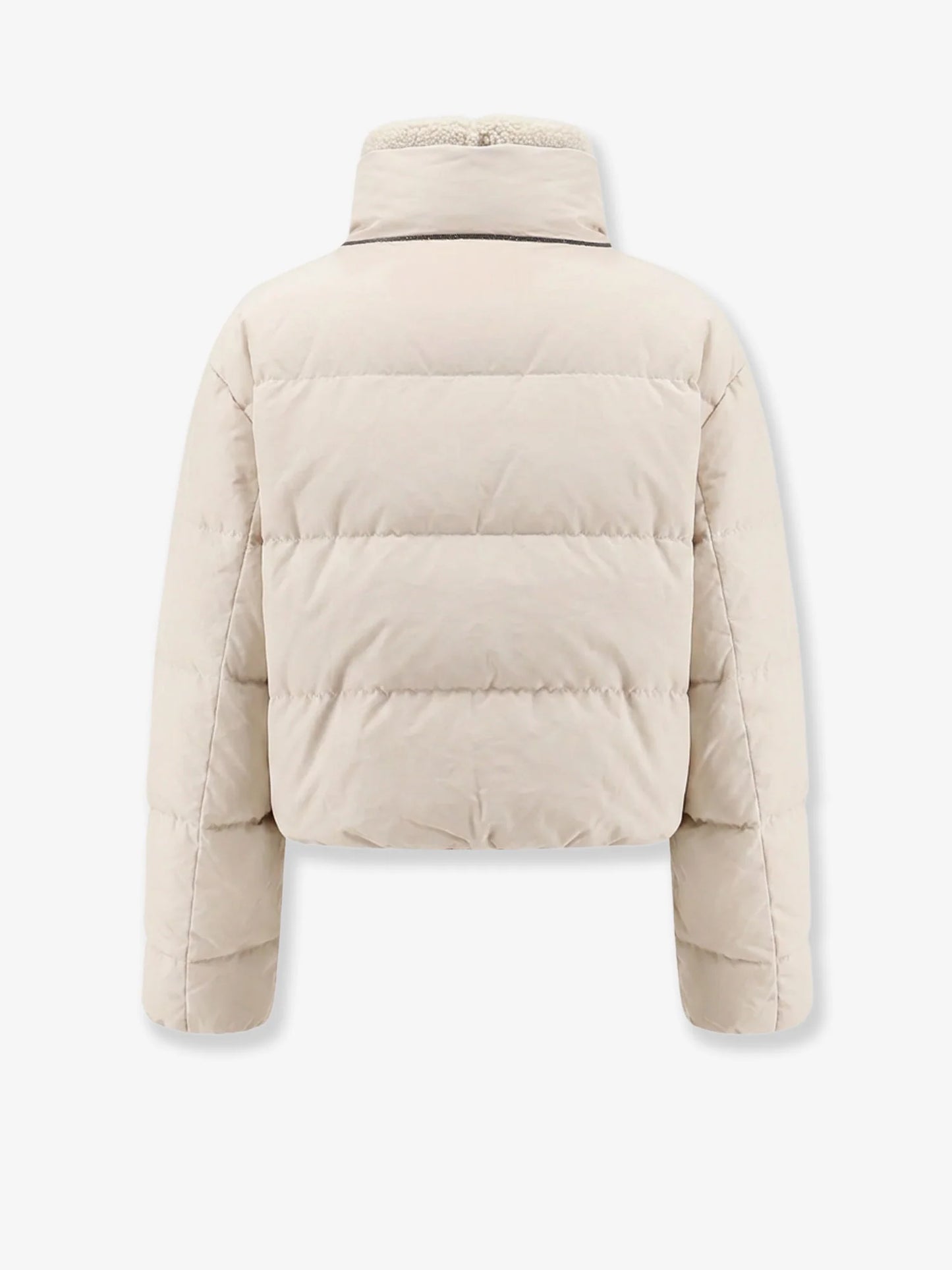 BRUNELLO CUCINELLI - Down jacket with shearling collar