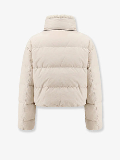 BRUNELLO CUCINELLI - Down jacket with shearling collar