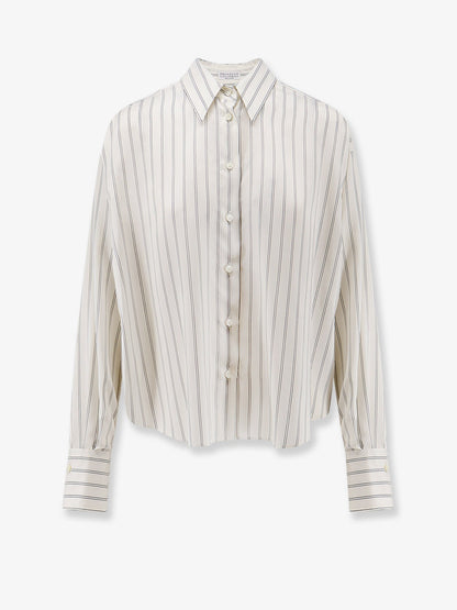 Brunello Cucinelli Striped silk shirt - White Black