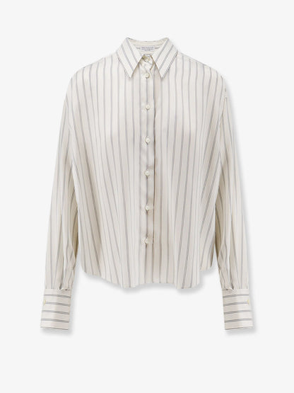 BRUNELLO CUCINELLI - Striped silk shirt