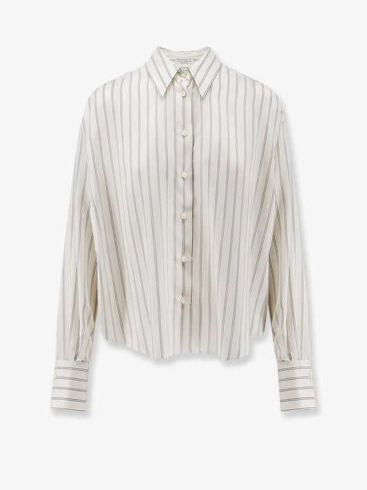 Brunello Cucinelli Striped Silk Shirt