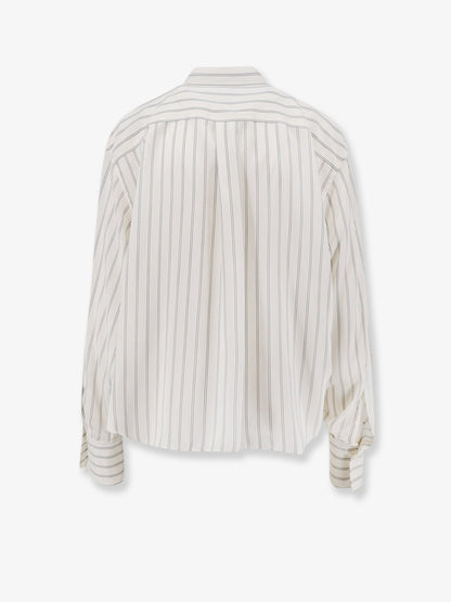 Brunello Cucinelli Striped silk shirt - White Black